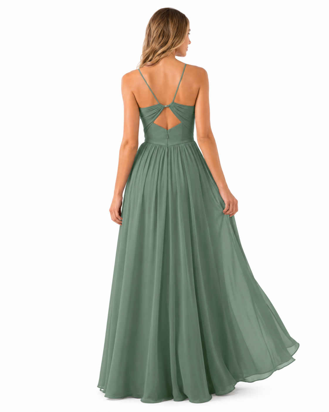 AB-BD001 Pleated Chiffon A-Line Bridesmaid Dress – Adriana's Bridal®